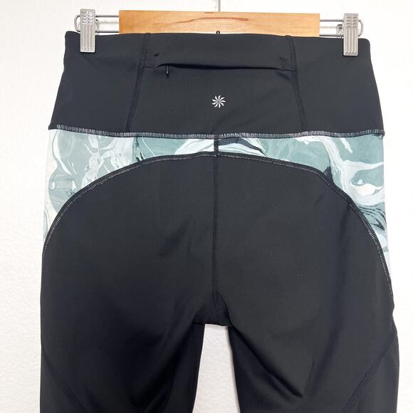 Athleta Black Marble Precision 7/8 Tight High Rise Size Medium - Picture 5 of 9